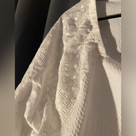 White textured square neck - Picture 3 of 5